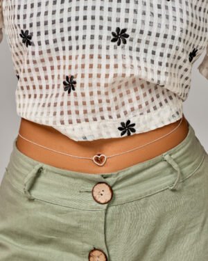 Sweetheart Silver Waist Chain