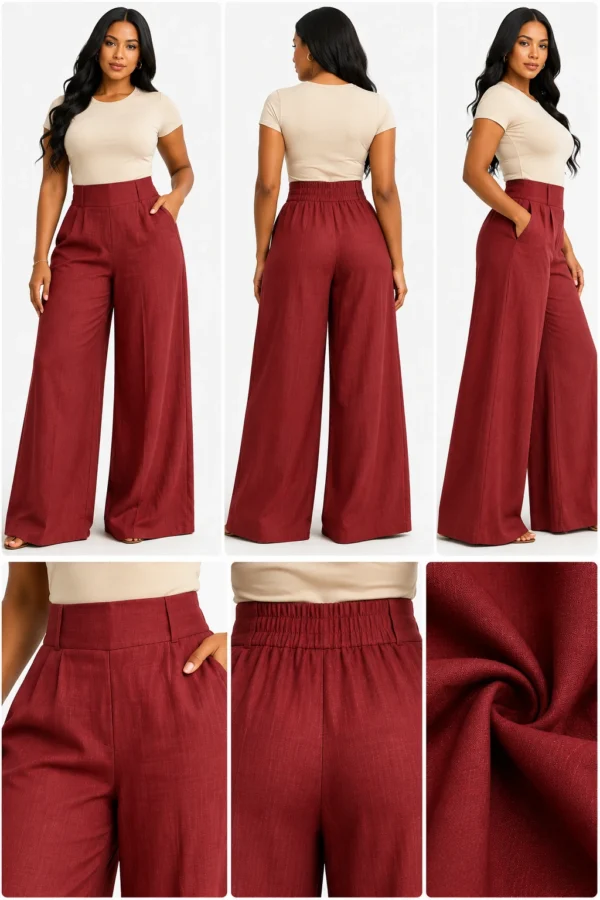 wide leg linen pants