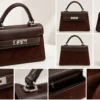 Mini Kelly Suede Handle Bag