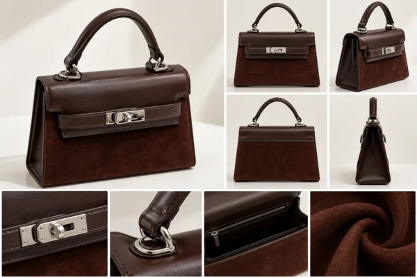 Mini Kelly Suede Handle Bag