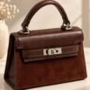 Mini Kelly Suede Handle Bag