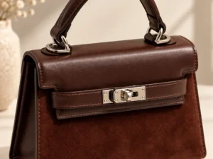 Mini Kelly Suede Handle Bag