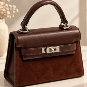 Mini Kelly Suede Handle Bag